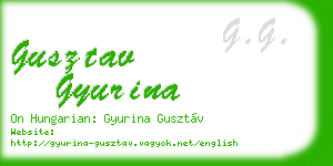 gusztav gyurina business card